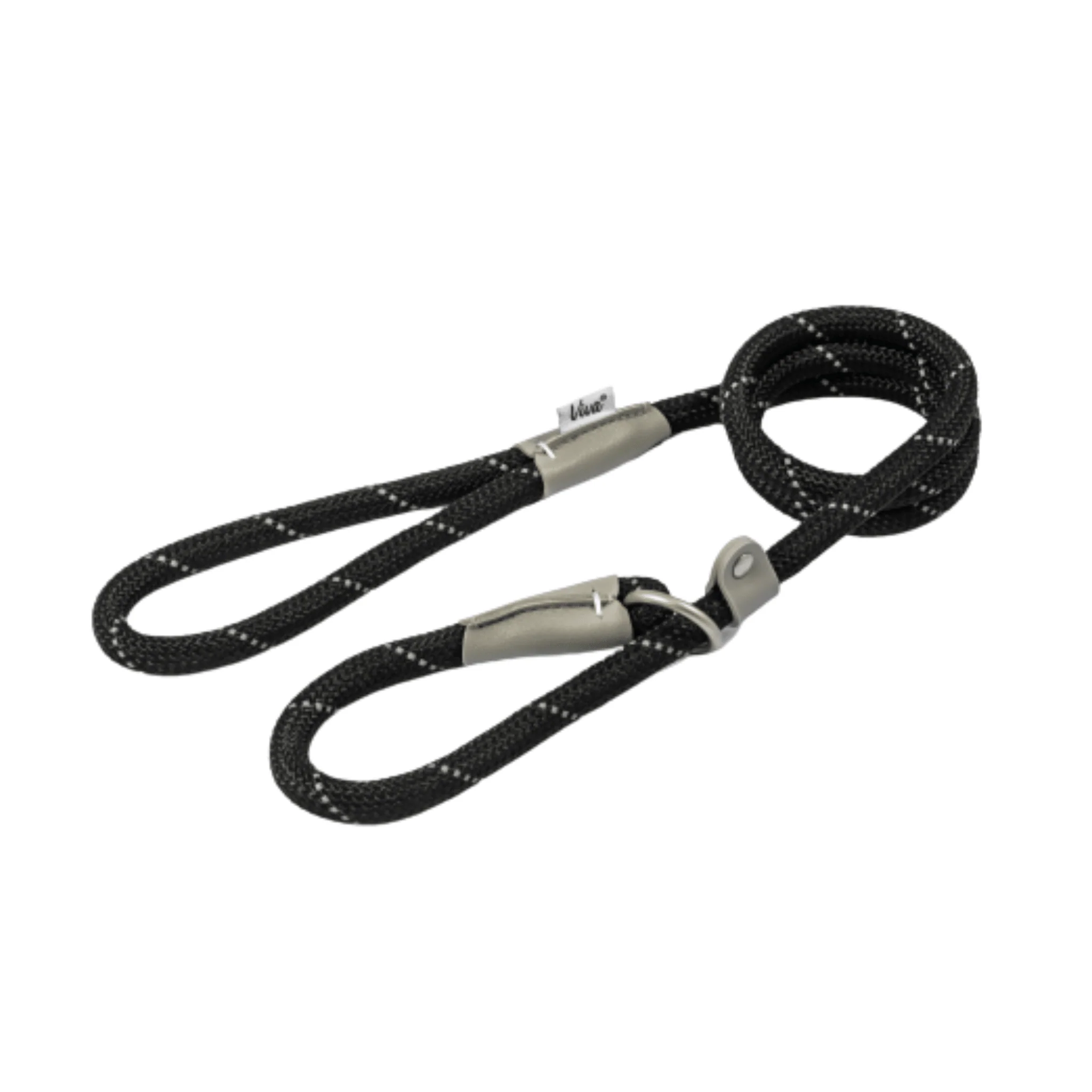 Ancol Viva Reflective Rope Slip Lead, Black - Image 3