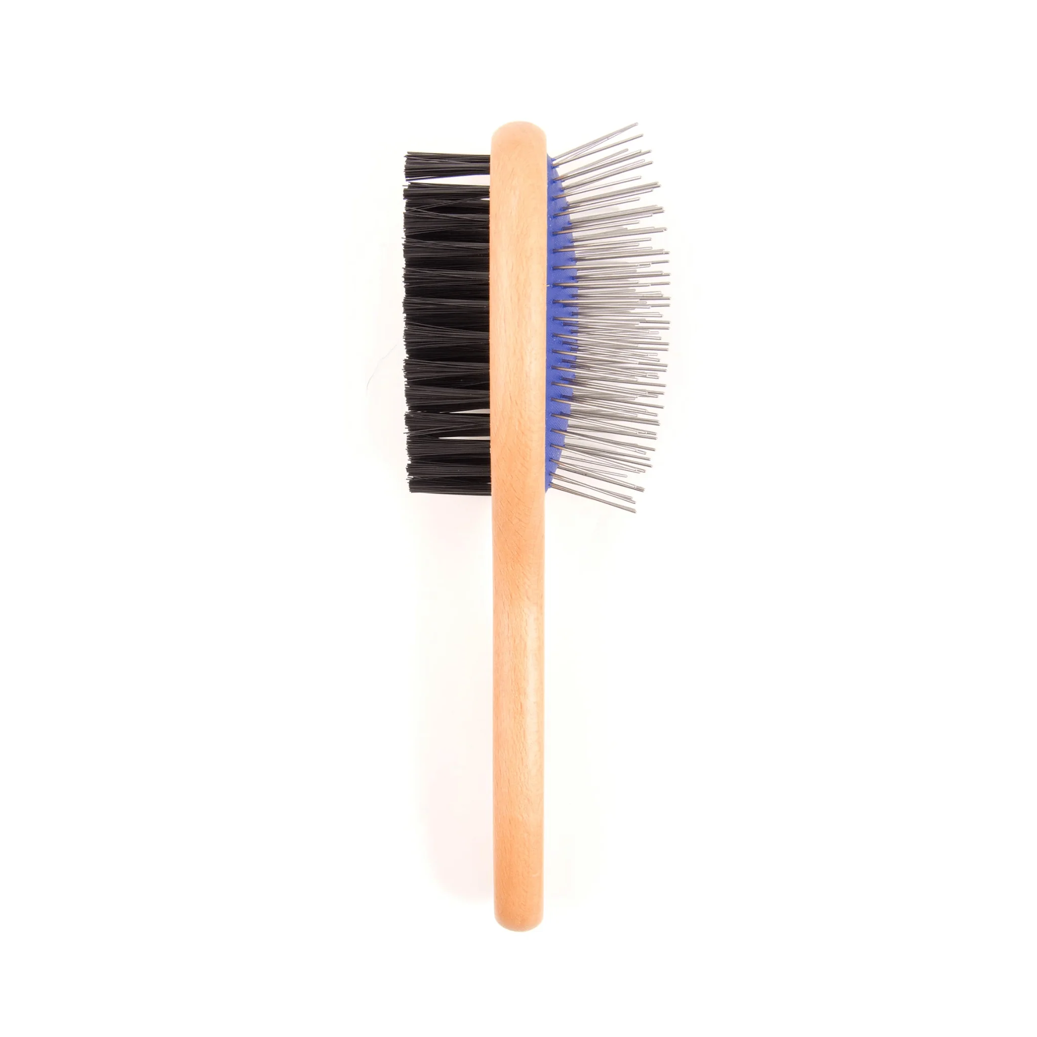 Ancol Wood Handle Double Sided Brush for Dogs - Image 2