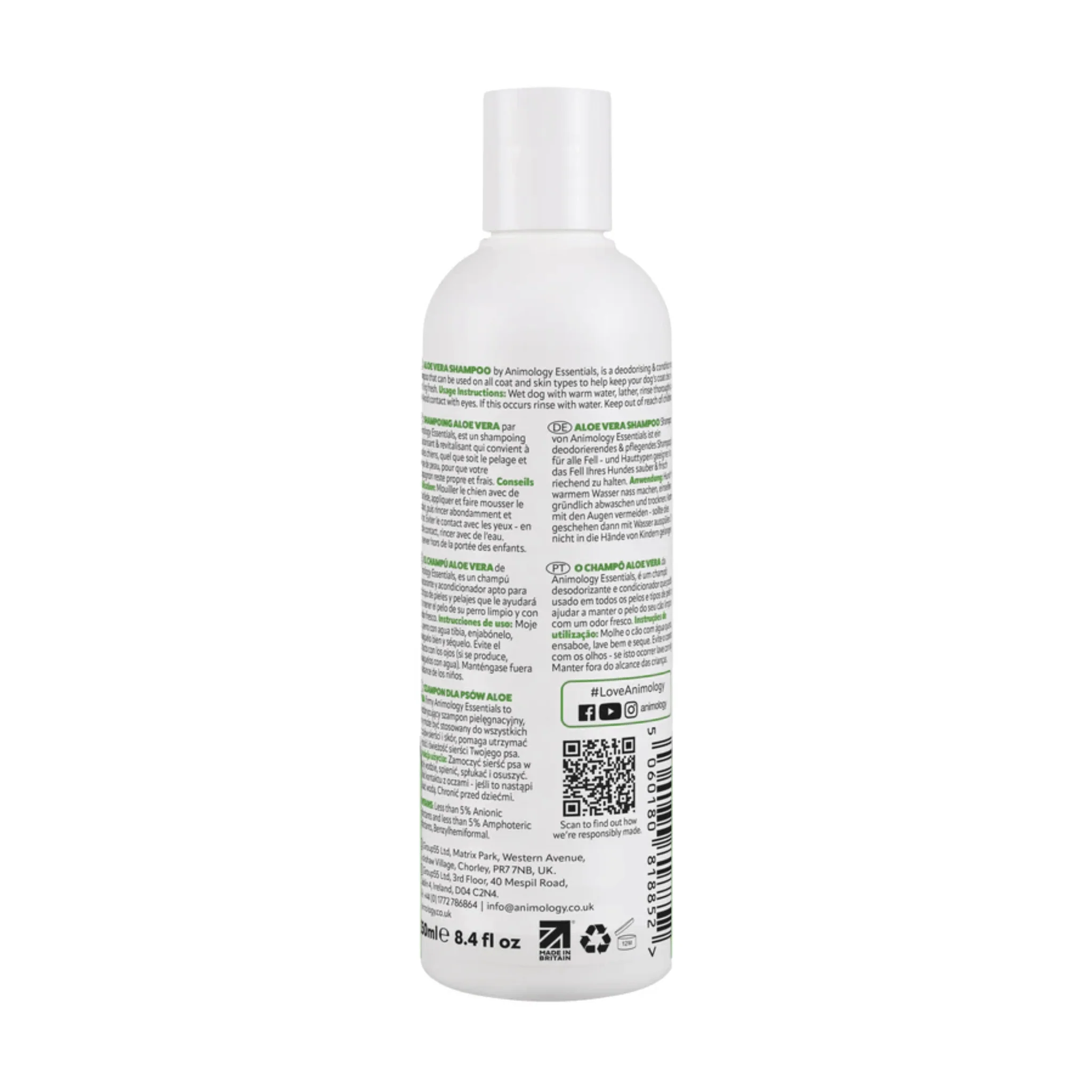 Animology Essentials Aloe Vera Dog Shampoo - Image 2