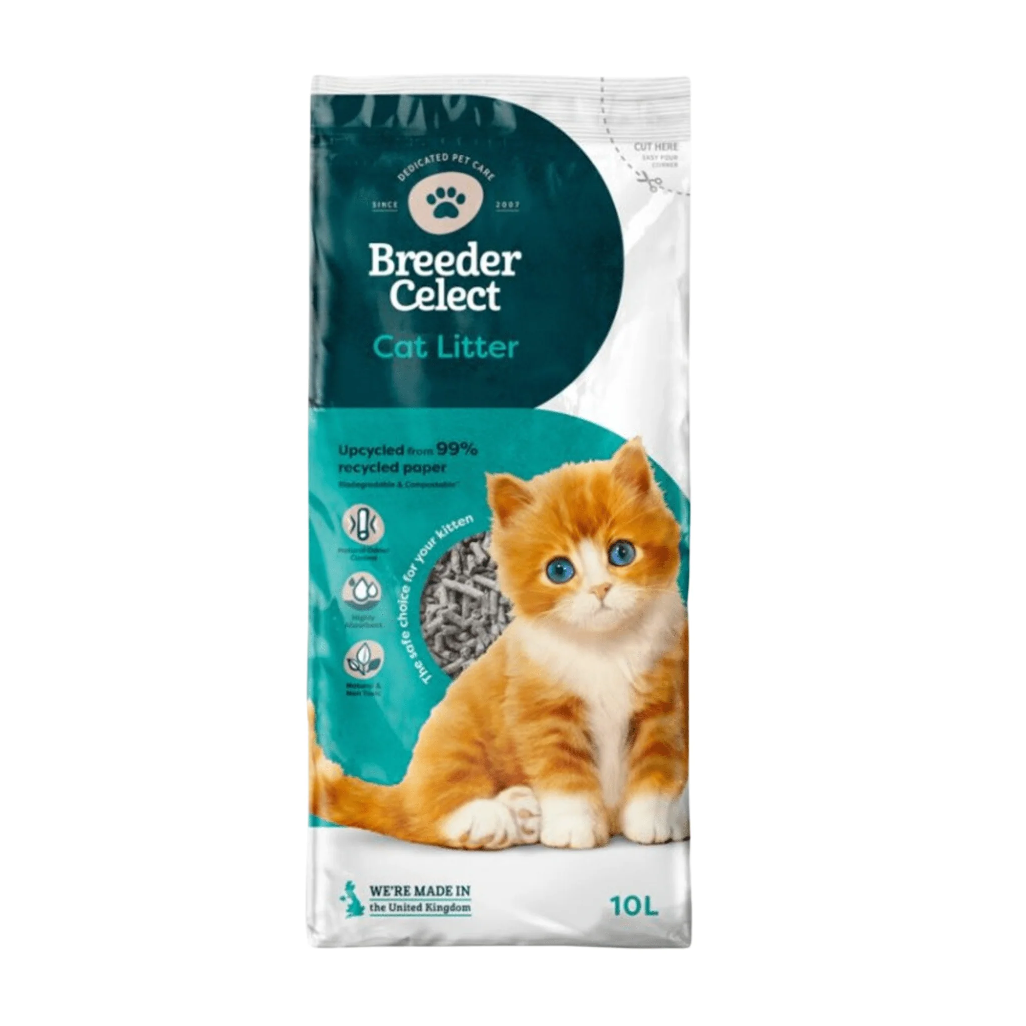 Breeder Celect Recycled Paper Cat Litter