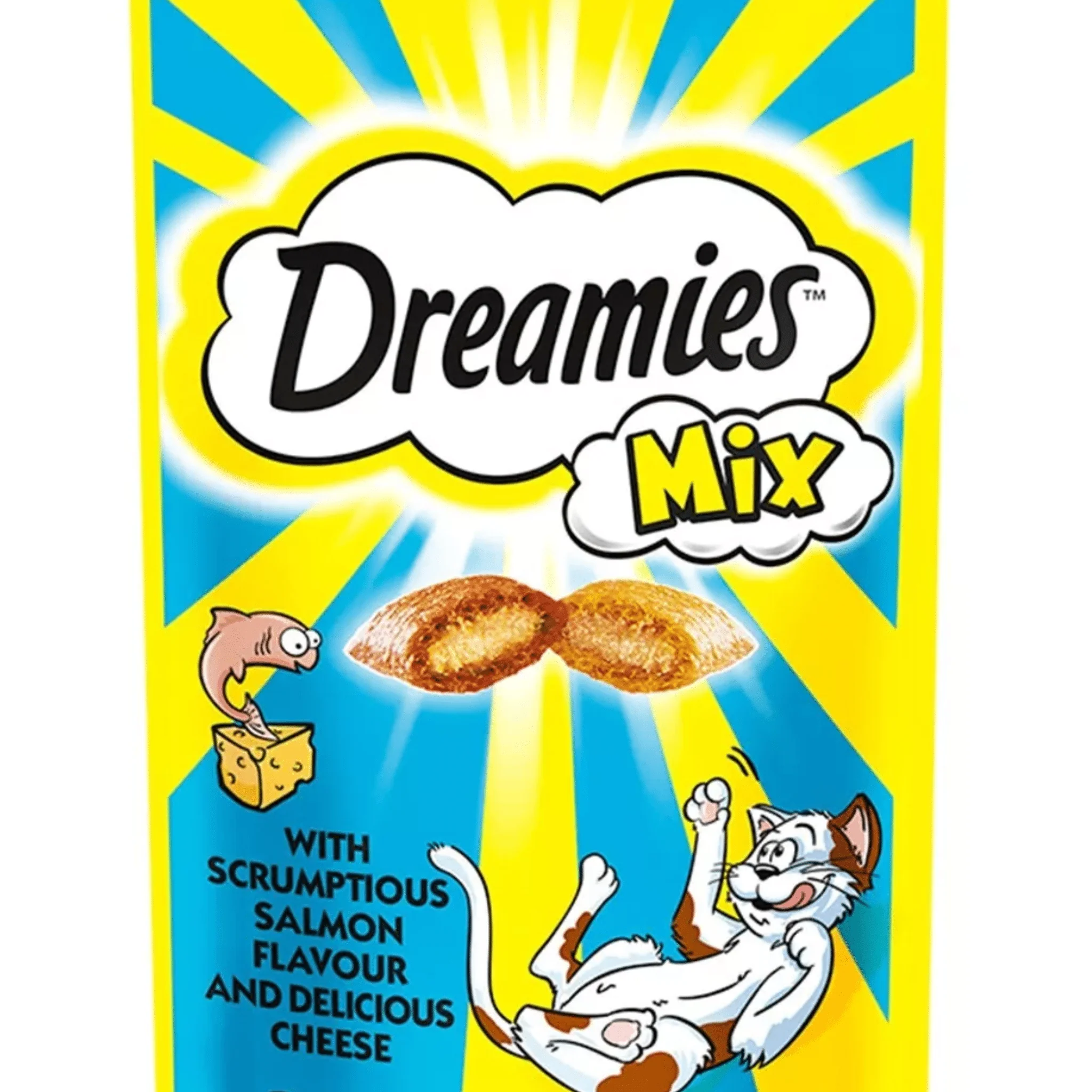 Dreamies Mix Salmon and Cheese Cat Treats - Image 2