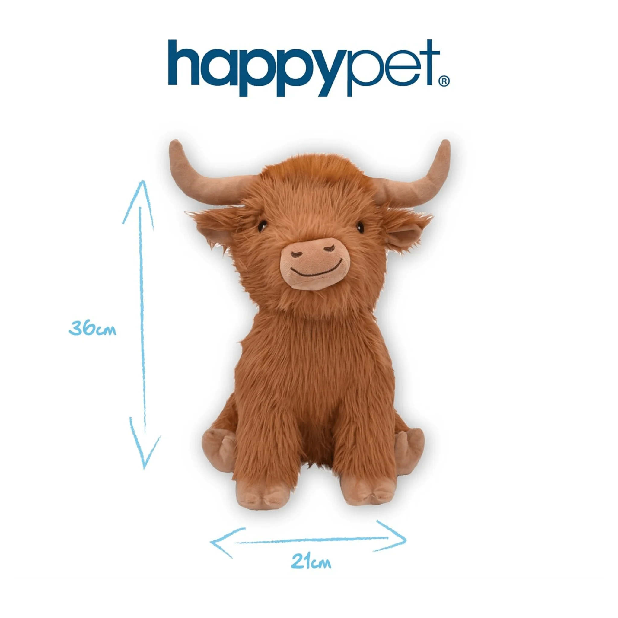 Happy Pet Jumbo Highland Cow Dog Toy - Image 4