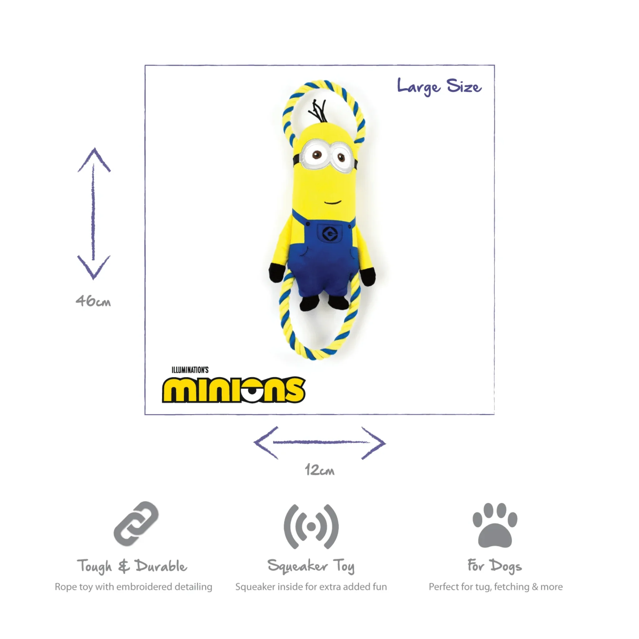 Happy Pet Large Minion Double Tugger - Kevin - Image 3