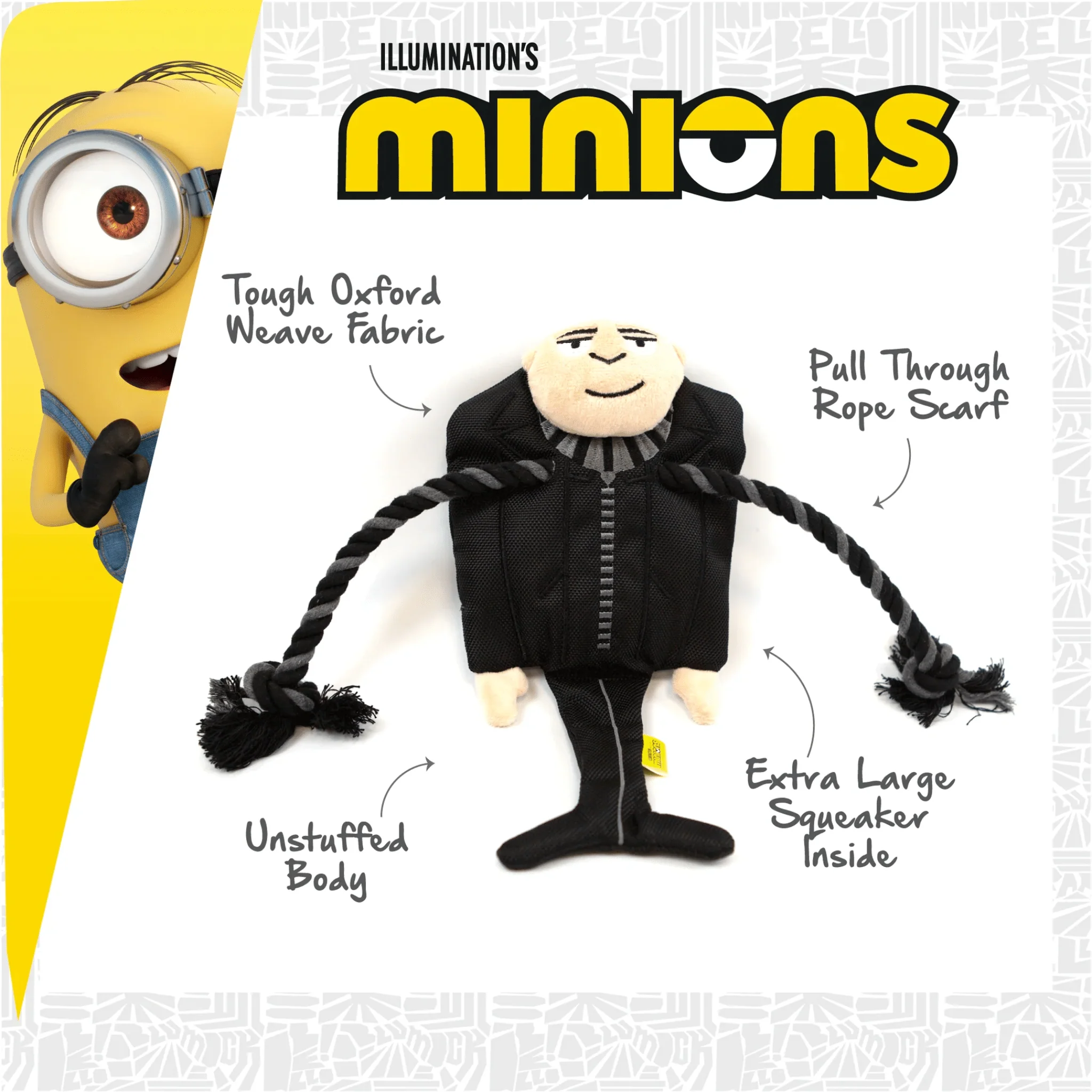 Happy Pet Minion Gru Rope Scarf Tugger - Image 4