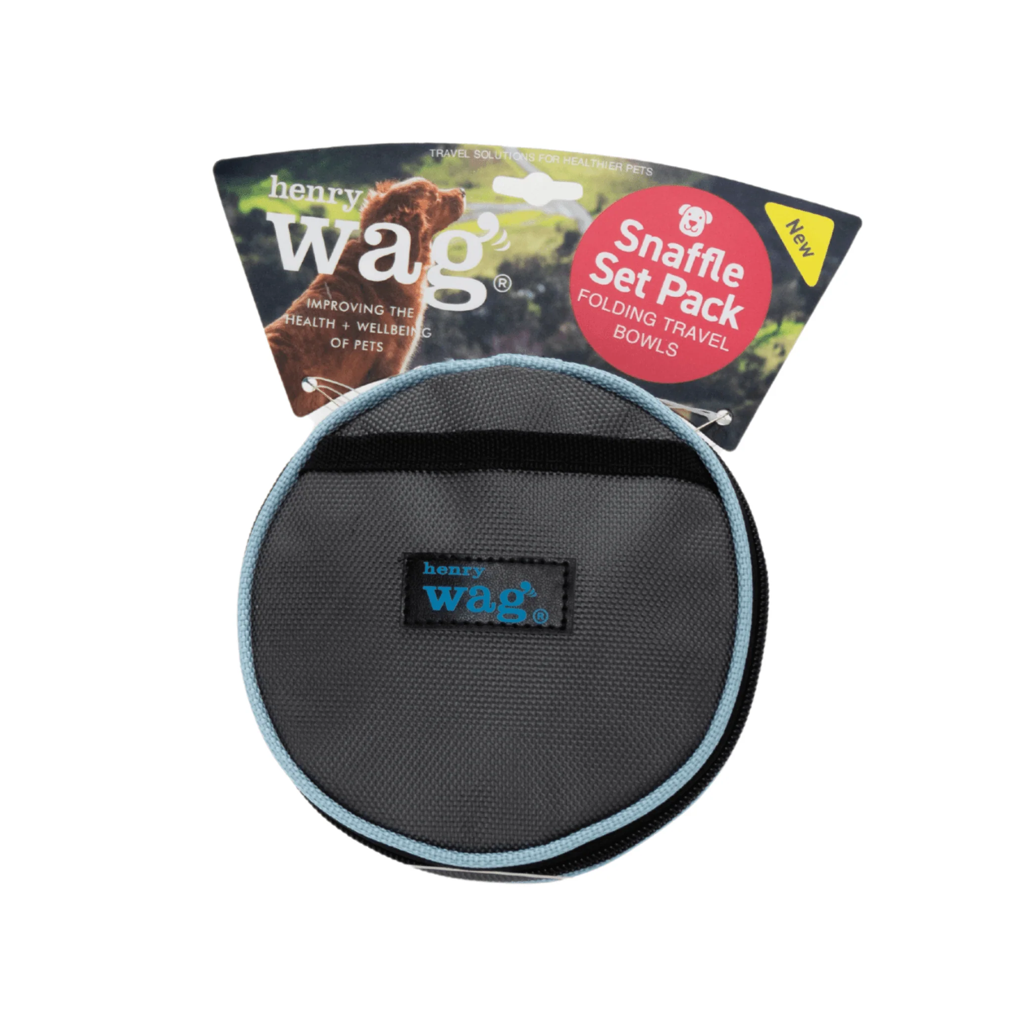 Henry Wag Snaffle Pack Portable Pet Bowl Set