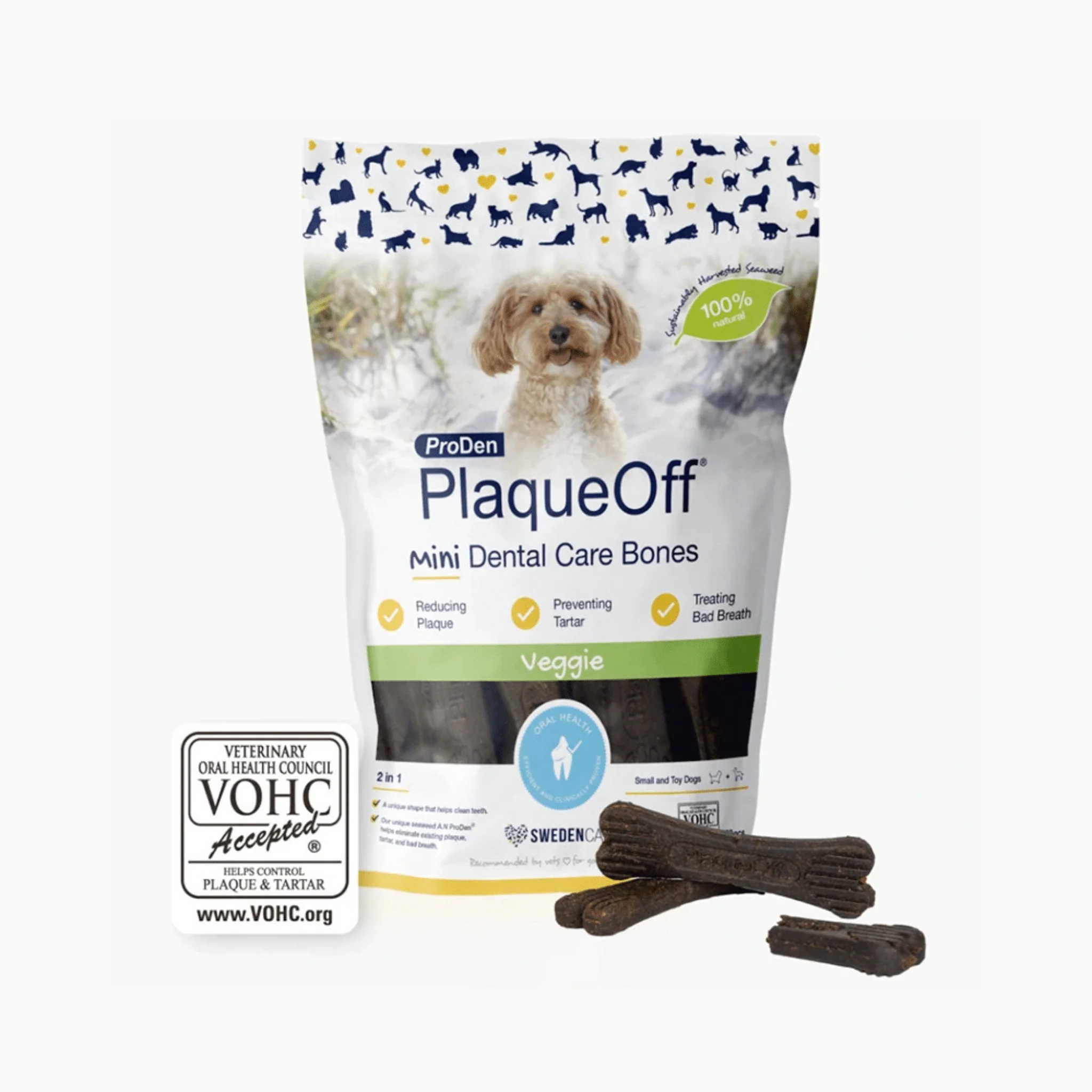 ProDen PlaqueOff® Mini Dental Care Bones – Vegetable Fusion