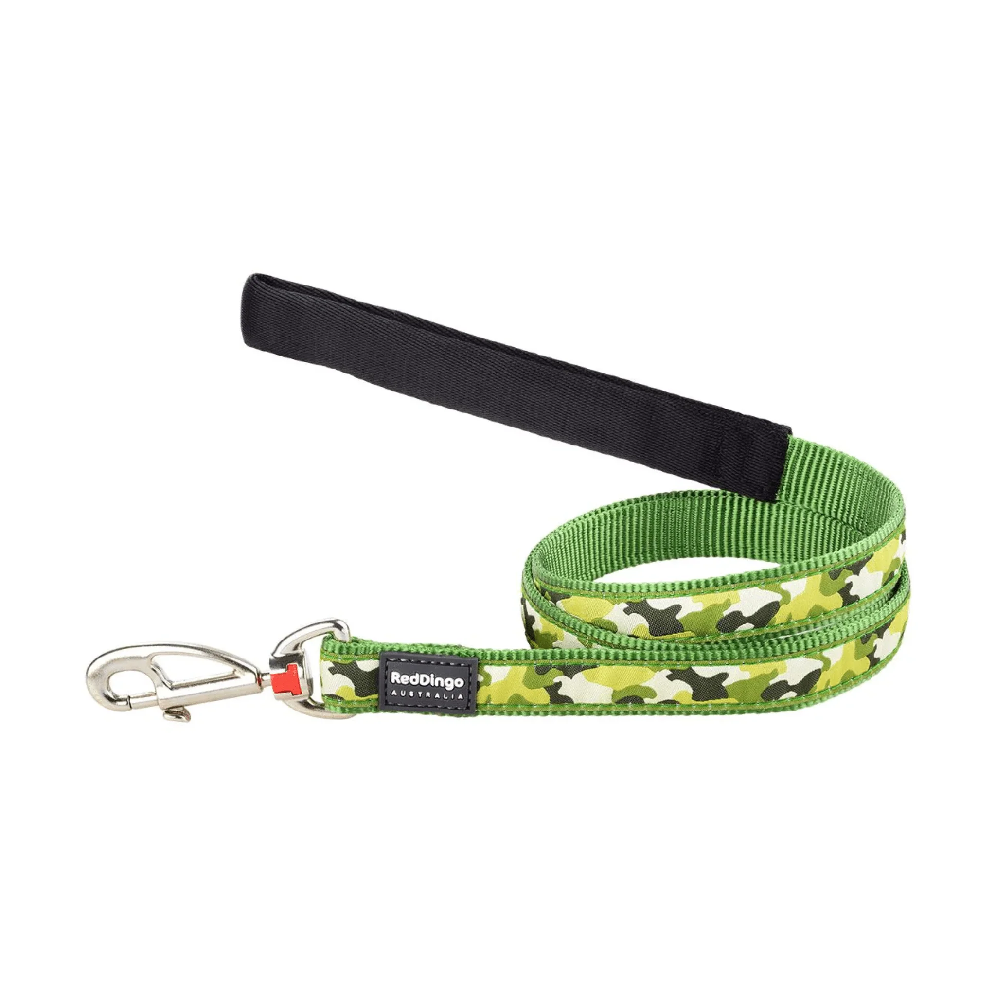 Red Dingo Dog Lead Camouflage Green