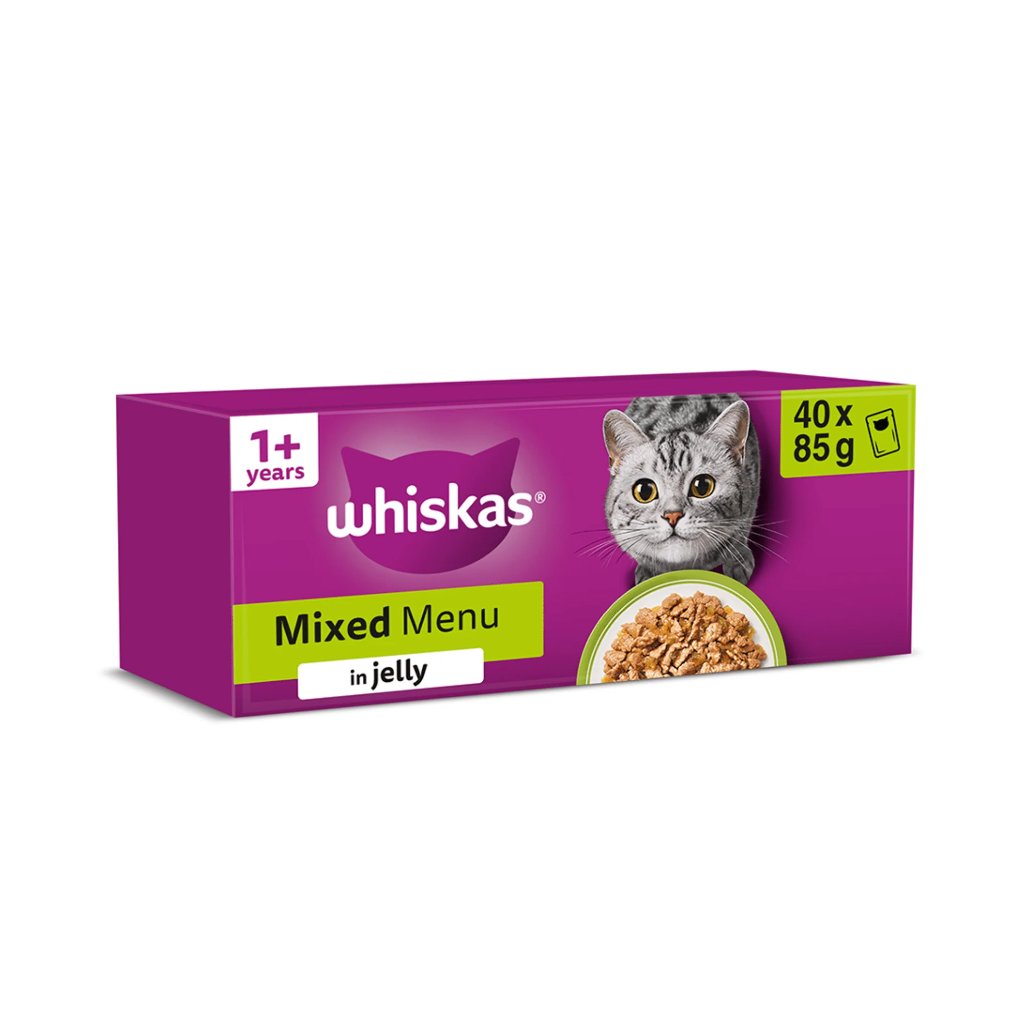 Whiskas 1+ Cat Pouches Mixed Menu in Jelly
